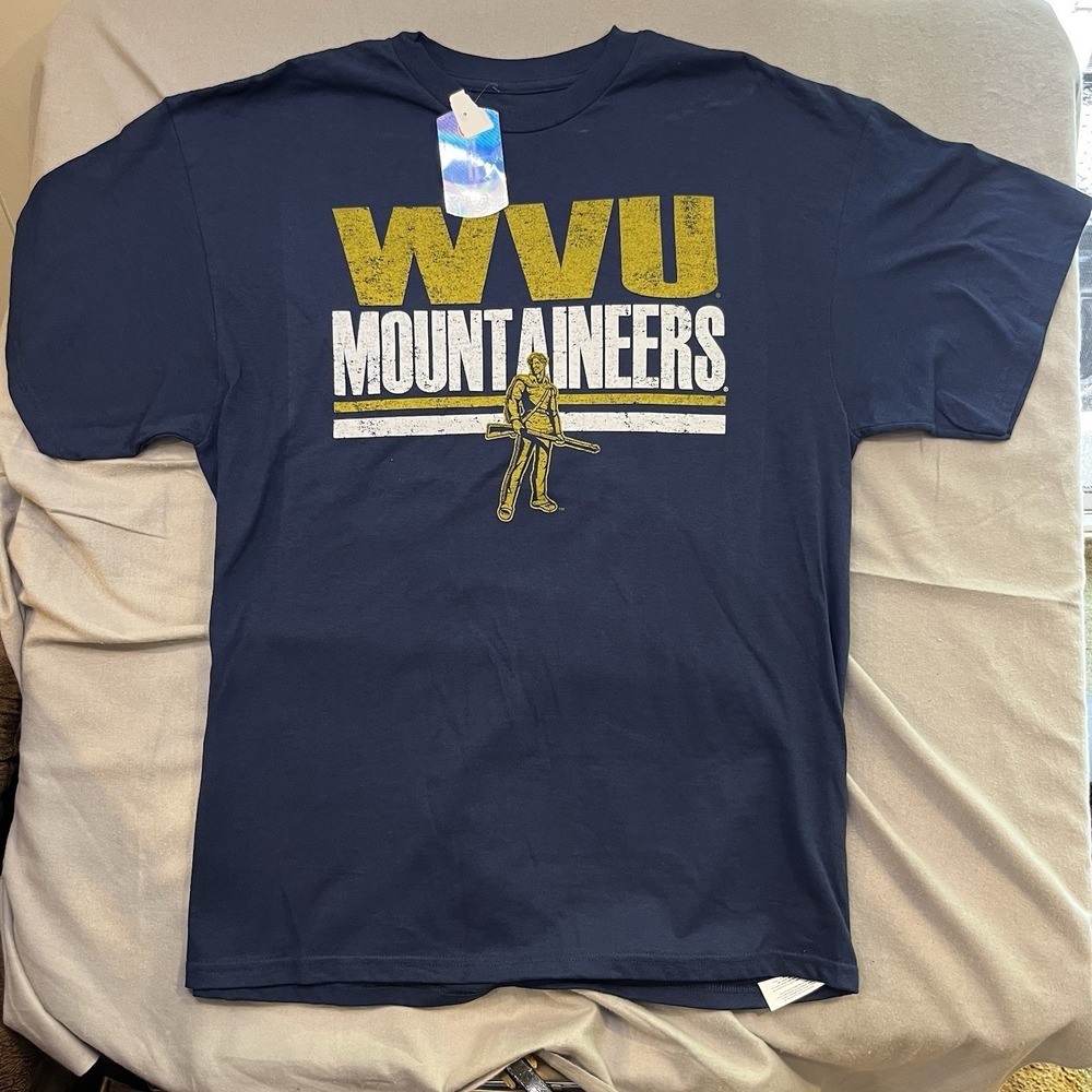 WVU West‎ Virginia University Mountaineers T-Shirt NWT Size XL See Description